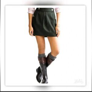 Banana Republic Black Wool Wrap Mini Skirt